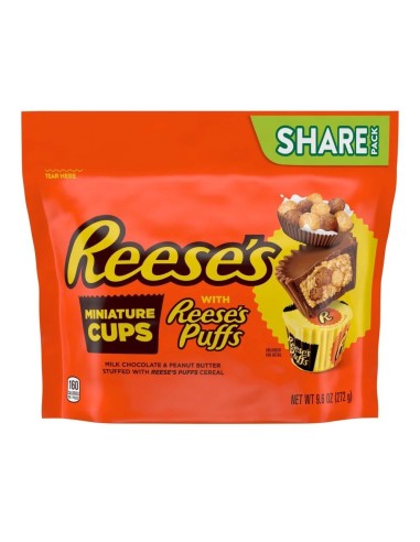 Mini tazze di Reese's Peanut con confezione da condividere di Reese's Puffs