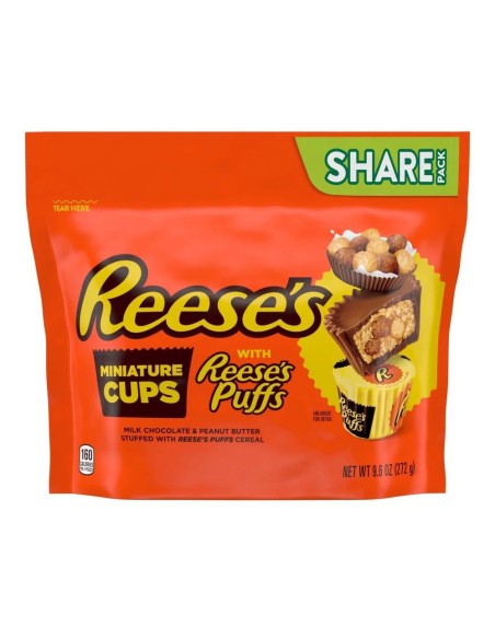 Mini tazze di Reese's Peanut con confezione da condividere di Reese's Puffs