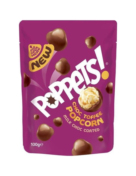 Palomitas de maíz con caramelo de chocolate Poppets