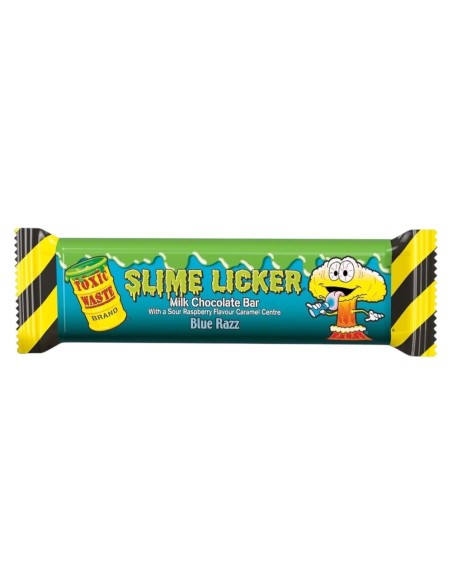 Toxic Waste Slime Licker Milk Chocolate Bar Blue Raz