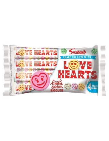 Swizzels Love Hearts x4 rolls