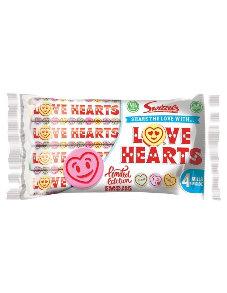 Swizzels Love Hearts x4 rotoli
