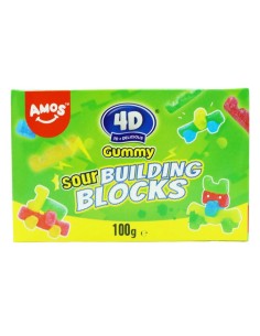 Bloques de construcción de gomitas ácidas Amos 4D