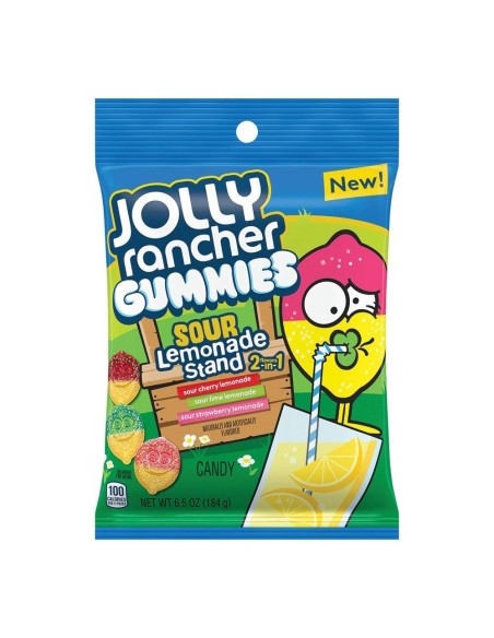 Jolly Rancher Gummies Sour Lemonade 2 Flavors in 1
