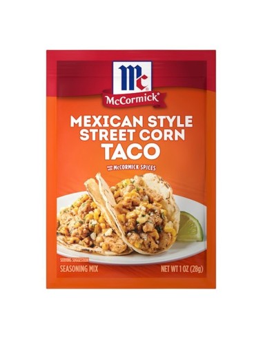 Mezcla de condimento para tacos de maíz callejero estilo mexicano McCormick