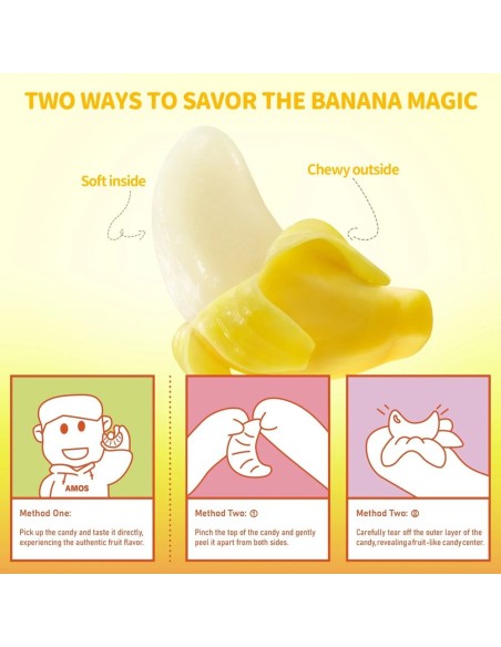 Amos Peelerz Caramelle gommose alla banana 120 g