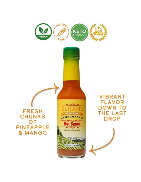 Salsa piccante all'ananas e mango Habanero di Elijah