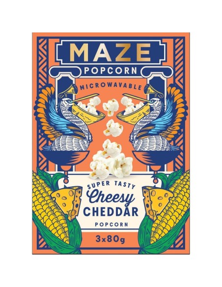 Popcorn al labirinto e formaggio cheddar