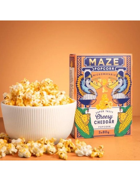 Popcorn al labirinto e formaggio cheddar