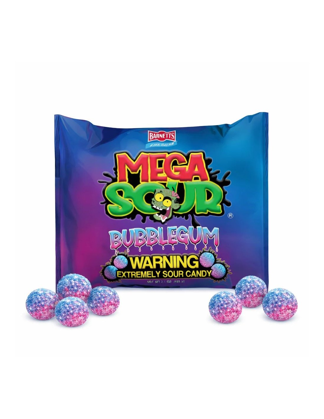 Pops Azul Chicle Compra el chicle Barnetts Mega Sour - Caramelo ácido | Pop's America