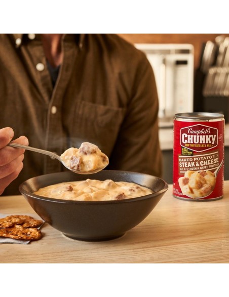 Campbell's Chunky Baked Potato with Steak & Cheese