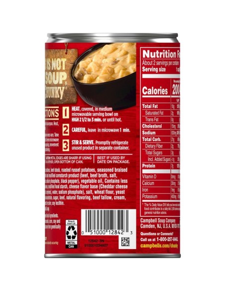 Papa al horno Campbell's Chunky con bistec y queso