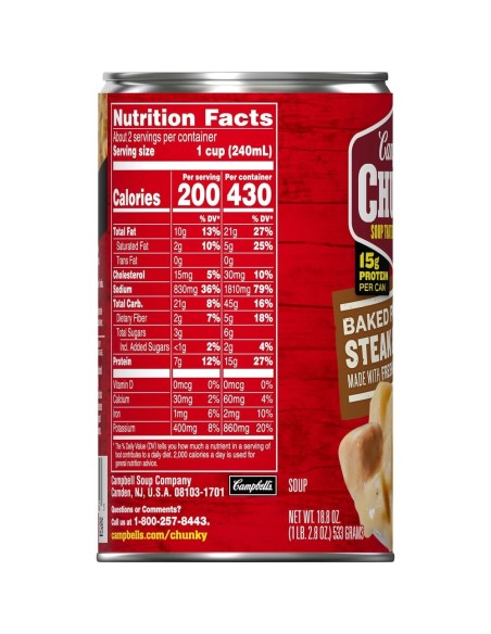 Papa al horno Campbell's Chunky con bistec y queso