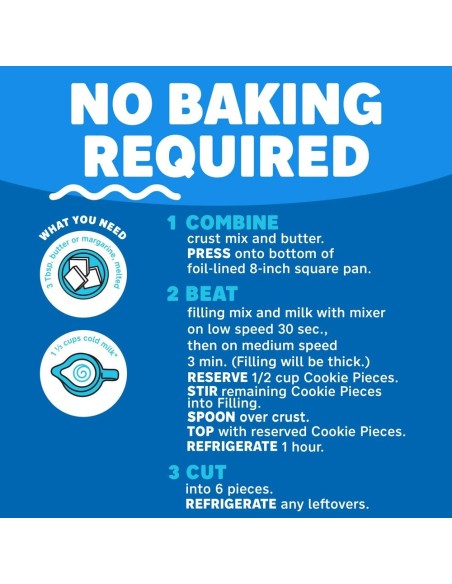 Jell-O No Bake Oreo Dessert Kit with Filling Mix, Crust Mix & Cookie Pieces