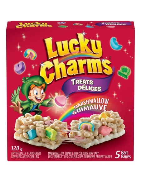 5 golosinas Lucky Charms con malvaviscos