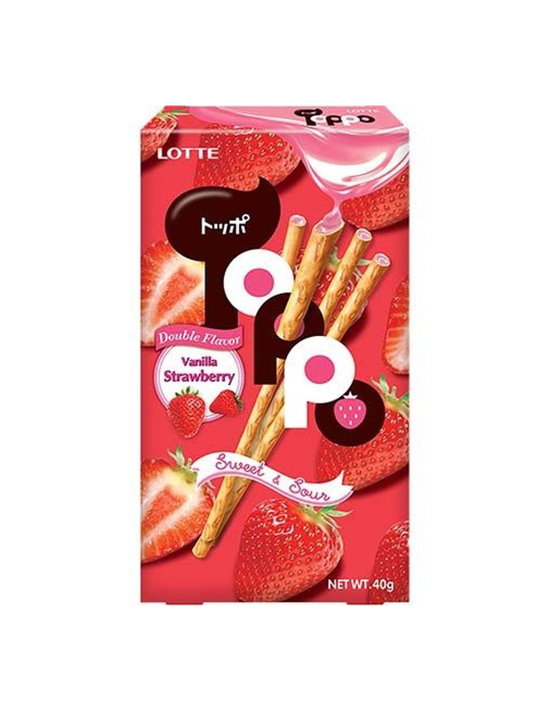 Lotte Toppo Vanilla Strawberry – Asian-Style Filled Sticks | Pop's