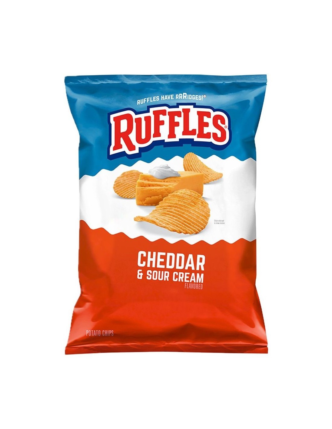 Cheddar Ruffles Chips Ruffles Cheddar & Sour Cream 184g – Chips USA | Pop's America