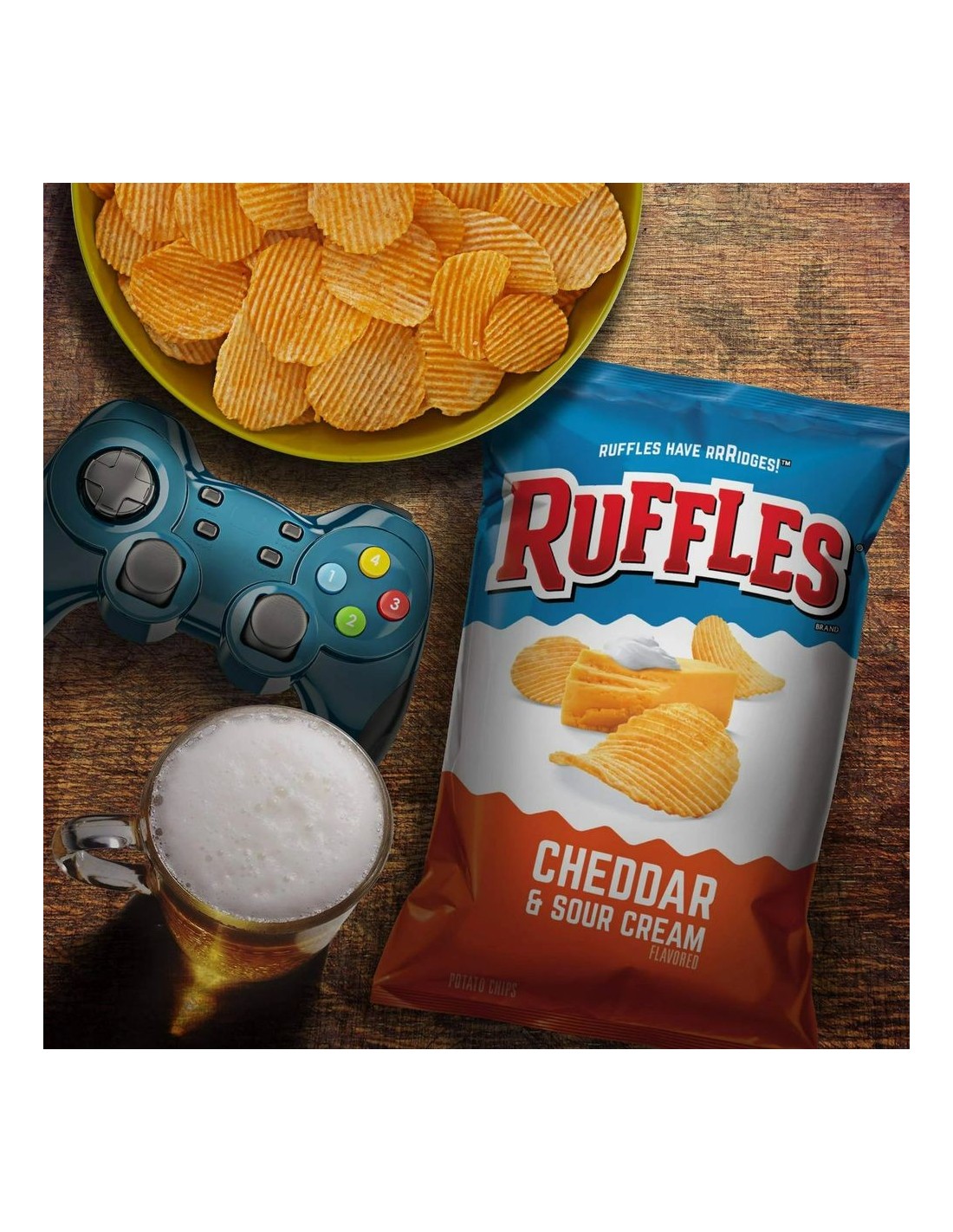 Chips Ruffles Cheddar & Sour Cream 184g – Chips USA | Pop's America