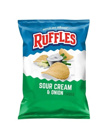 Patatas fritas Ruffles sabor crema agria y cebolla 184 g