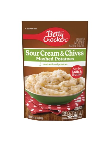 Purè di patate Betty Crocker con panna acida ed erba cipollina, 113 g