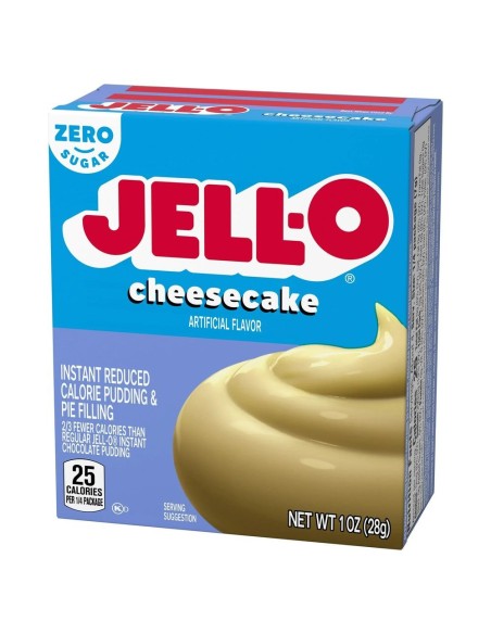 Tarta de queso con pudín instantáneo y relleno para tarta Jell-O sin azúcar