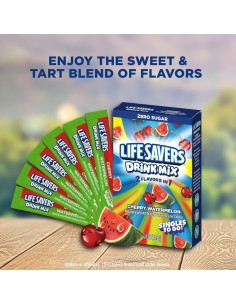 Mezcla para bebida Lifesavers sabor cereza y sandía 2
