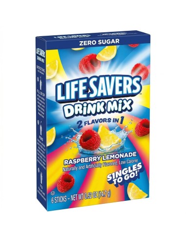 Mezcla para bebida Life Savers sabor limonada de frambuesa