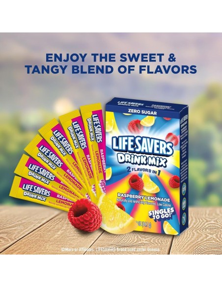 Mezcla para bebida Life Savers sabor limonada de frambuesa