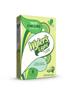 Bebidas individuales ligeras para llevar de Wyler, sabor kiwi y lima