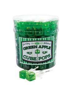 Espeez Cube Pops Manzana Verde 20g – Piruleta de Manzana | Pop's America