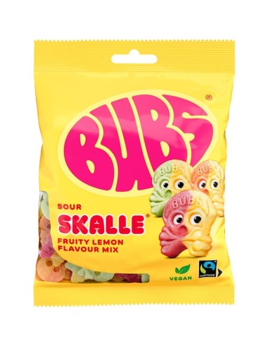 Bubs Sour Skalle Fruity Lemon Mix 90g