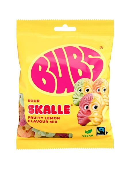 Bubs Sour Skalle Fruity Lemon Mix 90g