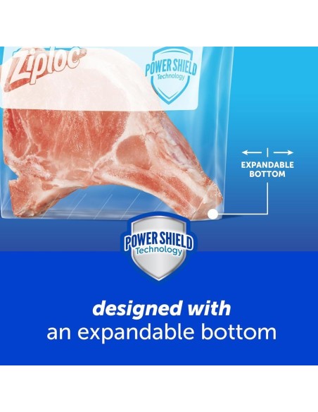 Boîte 15 Sacs Congélation Ziploc Slider Freezer Quart (Format Moyen)