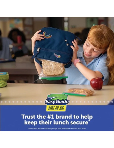 Boîte 40 Sacs à Sandwich Ziploc Sandwich Bags Grip 'n Seal