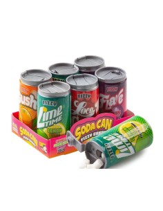 Paquete de 6 latas de refresco con gas y caramelo 2