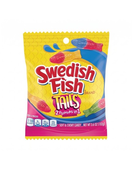 Swedish Fish Tails 2 Flavors in 1 102g