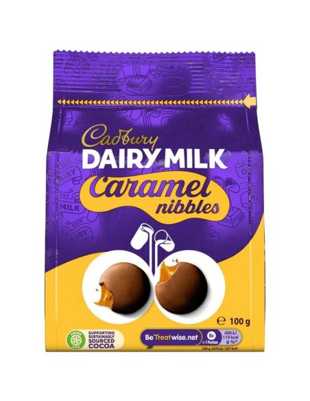 Cadbury Dairy Milk Caramel Nibbles 100g – Chocolat UK | Pop's America