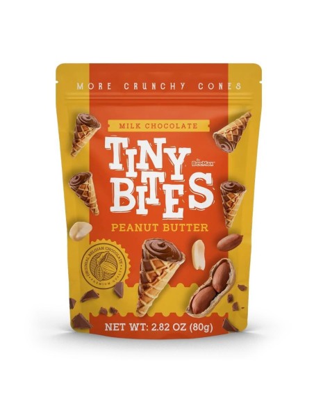 Conos de gofre Tiny Bites con mantequilla de cacahuete