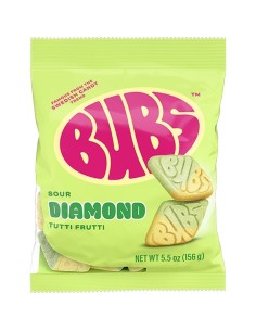 BUBS Sour Diamond Tutti Frutti 156g