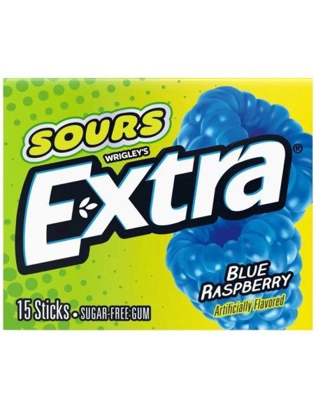 Extra Gum Sours Blue Raspberry