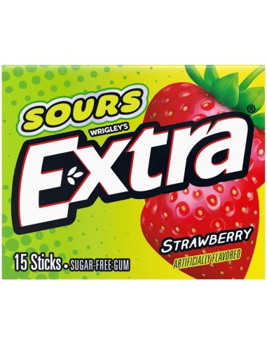 Extra Gum Sours Strawberry