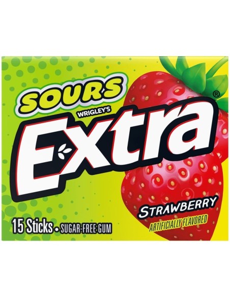 Extra Gum Sours Strawberry