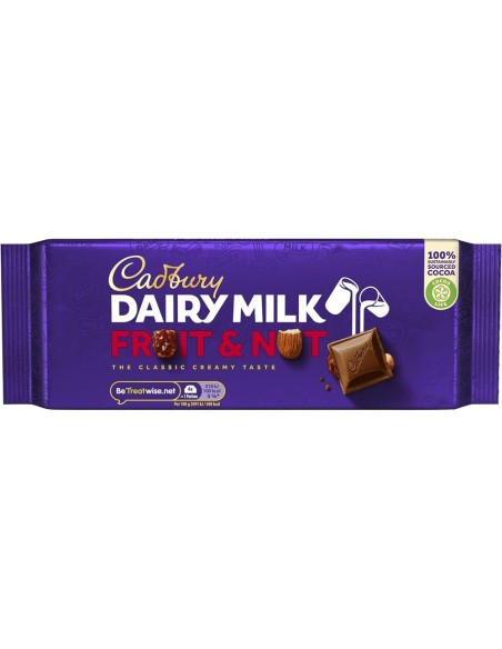 Cioccolato Cadbury Dairy Milk Frutta e Noci 180 g