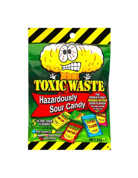 Toxic Waste Hazardously Sour Candy - Bonbons Ultra Acides | Pop's America