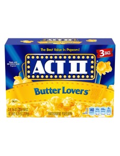 Act II Butter Lovers Microwave Popcorn - Confezione da 3 2