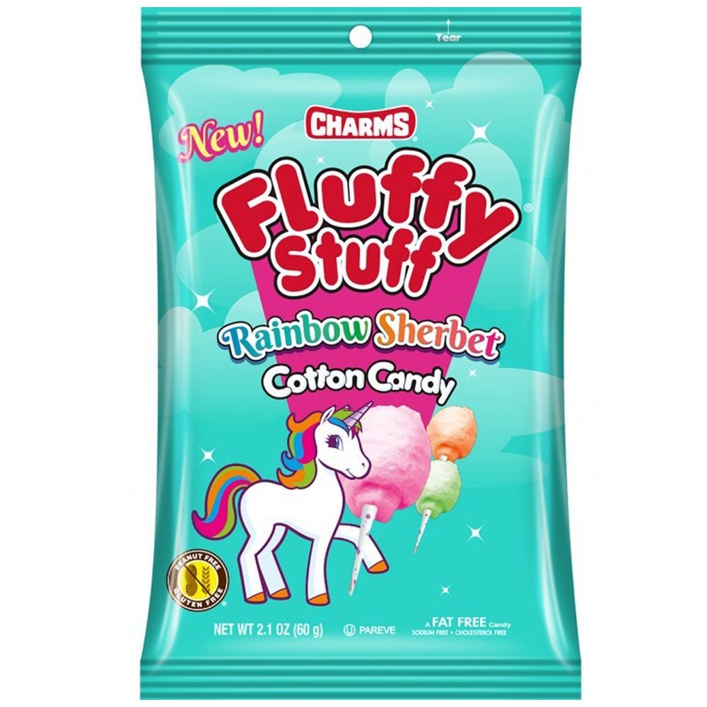 Charms Fluffy Stuff Rainbow Sherbet Cotton Candy