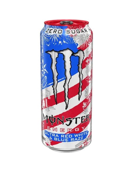 Monster Ultra Red White and Blue Razz