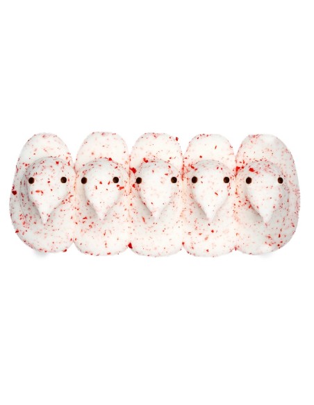 Peeps Marshmallow Candy Cane Chicks x5