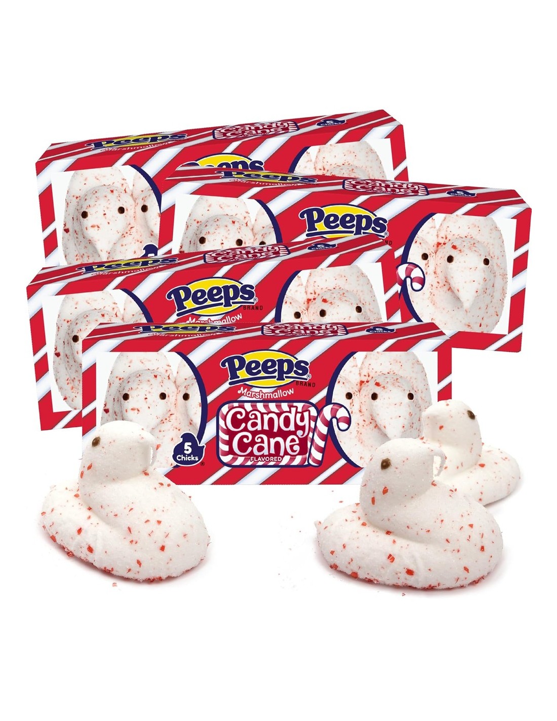 Buy Peeps Marshmallow Candy Cane Chicks x5 - Pop's America