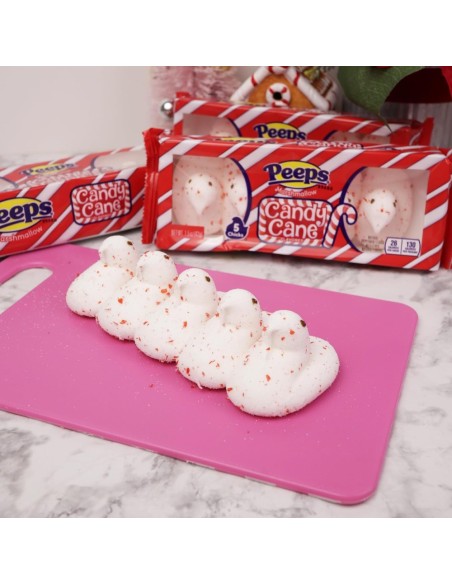 Peeps Marshmallow Candy Cane Chicks x5